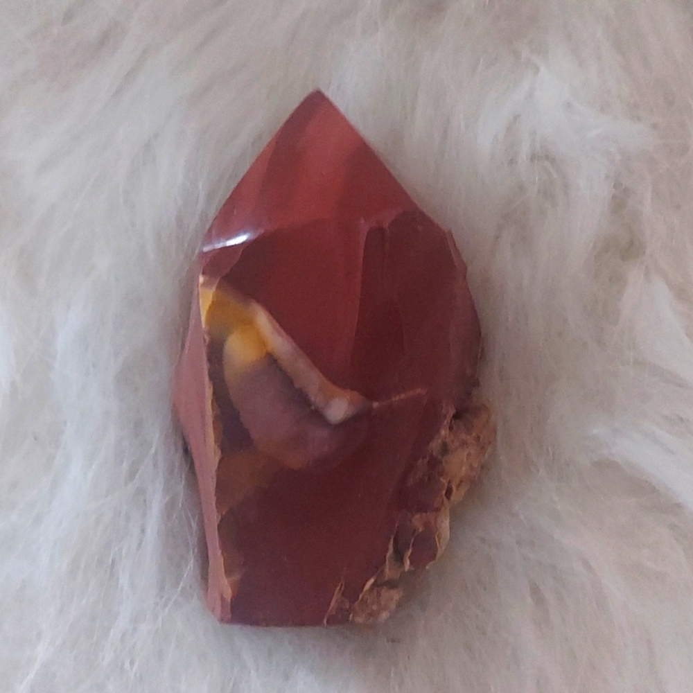 Rough Mookaite Jasper Polished Top Rough Bottom